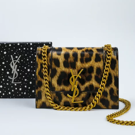Sac à chaîne Saint Laurent Sunset – Cuir verni